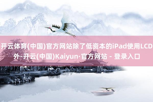 开云体育(中国)官方网站除了低资本的iPad使用LCD外-开