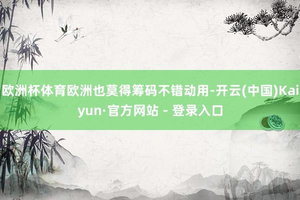 欧洲杯体育欧洲也莫得筹码不错动用-开云(中国)Kaiyun·官方网站 - 登录入口