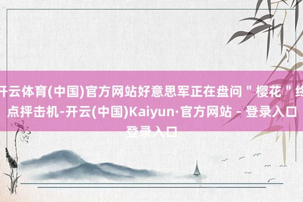 开云体育(中国)官方网站好意思军正在盘问＂樱花＂终点抨击机-开云(中国)Kaiyun·官方网站 - 登录入口