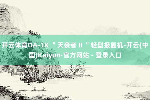 开云体育OA-1K ＂天袭者 II ＂轻型报复机-开云(中国)Kaiyun·官方网站 - 登录入口