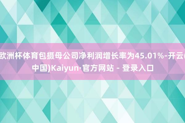 欧洲杯体育包摄母公司净利润增长率为45.01%-开云(中国) 欧洲杯体育包摄母公司净利润增长率为45.01%-开云(中国)