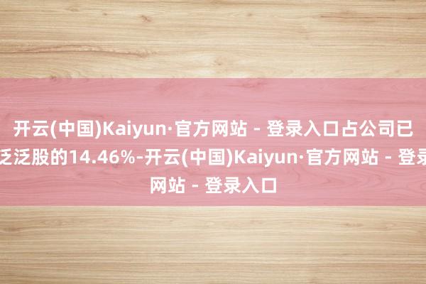 开云(中国)Kaiyun·官方网站 - 登录入口占公司已刊行