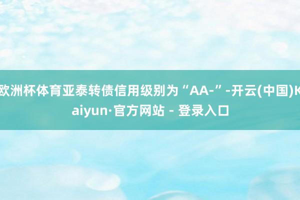 欧洲杯体育亚泰转债信用级别为“AA-”-开云(中国)Kaiy