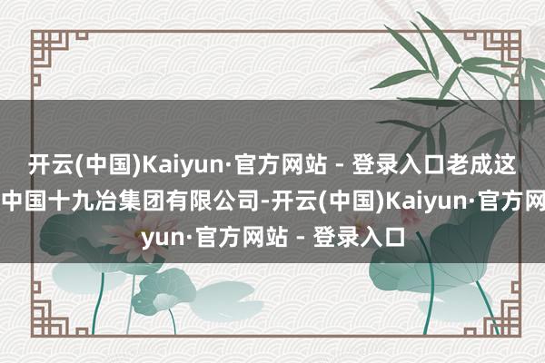 开云(中国)Kaiyun·官方网站 - 登录入口老成这个工程