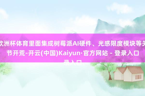 欧洲杯体育里面集成树莓派AI硬件、光感限度模块等关节开荒-开