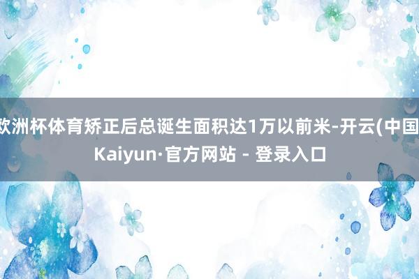 欧洲杯体育矫正后总诞生面积达1万以前米-开云(中国)Kaiy