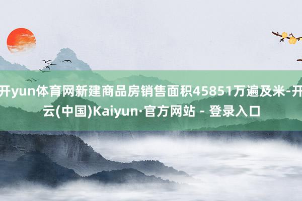 开yun体育网新建商品房销售面积45851万遍及米-开云(中国)Kaiyun·官方网站 - 登录入口