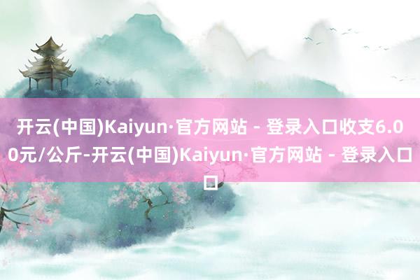 开云(中国)Kaiyun·官方网站 - 登录入口收支6.00