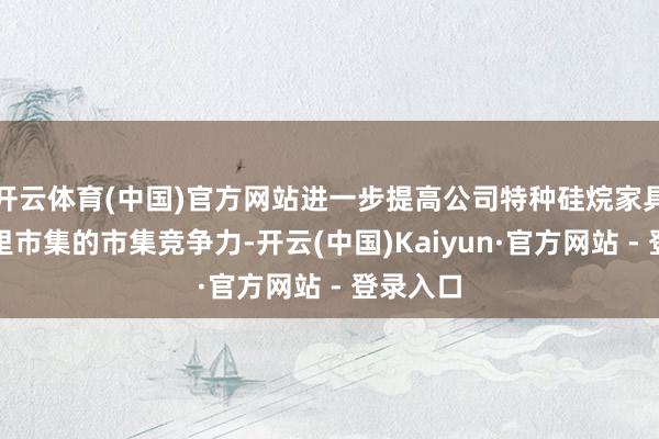开云体育(中国)官方网站进一步提高公司特种硅烷家具在国表里市