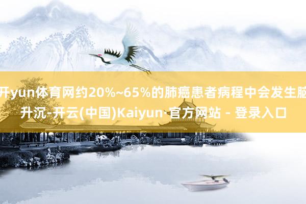 开yun体育网约20%~65%的肺癌患者病程中会发生脑升沉-